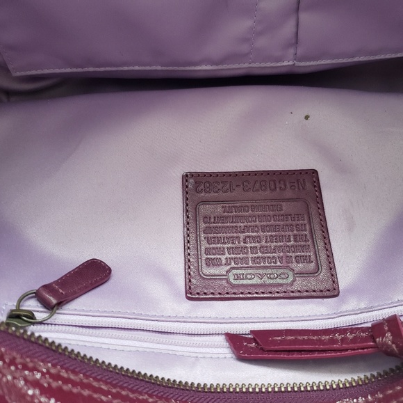 Authentic Vintage Coach Purse Patent Leather Large Bleeker Tote - Picture 3 of 7